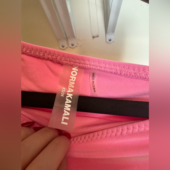 Norma Kamali XS/34 One-Shoulder Pink Ruched Stretchy Bodycon Dress - Picture 6 of 7